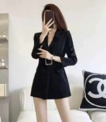 Approx 1050 Pcs 2026 Spring New Arrival French Retro British Style Slim Black Blazer, Quality Stock Outerwear Wholesale For Export - Image 9