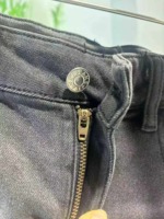 1000 Pcs American Retro High Street Washed Straight Black Grey Wide Leg High Stretch Jeans With YKK Zipper Wholesale Stock Lot - Image 2