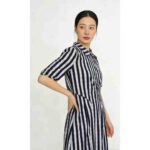 Clearance Sale: 97 Pcs Light Mature Elegant Striped Casual Dresses for Bulk Wholesale Export - Image 4