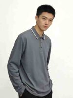 Off-season Clearance 149 Pcs Men's Loose Long Sleeve Casual Business Polo Shirts Bulk Wholesale - Image 5