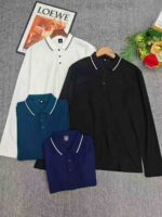 Off-season Clearance 149 Pcs Men's Loose Long Sleeve Casual Business Polo Shirts Bulk Wholesale - Image 3