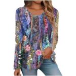 303 Pcs Bulk Clearance Hot Selling Amazon Temu Women's Printed Crew Neck Sweatshirts Size S-2XL - Image 8