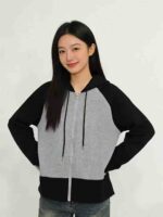 Clearance Wholesale 225PCS Casual Loose Waffle Full Zip Hooded Sweatshirt Outerwear S-2XL Stock Lots - Image 7