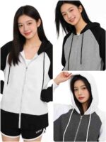 Clearance Wholesale 225PCS Casual Loose Waffle Full Zip Hooded Sweatshirt Outerwear S-2XL Stock Lots - Image 6
