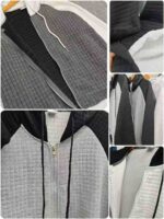 Clearance Wholesale 225PCS Casual Loose Waffle Full Zip Hooded Sweatshirt Outerwear S-2XL Stock Lots - Image 2