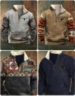 Bulk 1468PCS Trendy Men's Stand Collar Fleece Casual Sweatshirts Chinese Clothing Stock Wholesale Export - Image 5