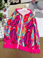 Bulk Wholesale Clearance All Over Print Full Zip Hoodies - 182 Pcs Mixed Sizes With Individual Packaging - Image 2