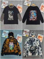 Clearance Sale: 239 Pieces American Retro Heavyweight Men's Sweatshirts Chinese Stock Lot Wholesale Export - Image 3