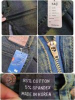 1300 Pcs Original Export High Quality Vintage Washed Stretch Denim Bootcut Jeans Bulk Stock Wholesale - Image 3