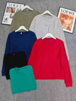 Clearance Stock 175PCS Ladies Lazy Comfy Crew Neck Plus Size Loose Layering Tops Bulk Wholesale - Image 3