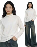 Approx 1200PCS Fall Winter Maillard Retro Women's Soft Dralon Base Layer Tops Chinese Clothing Stock For Wholesale Export - Image 7