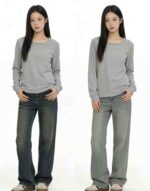 Approx 1200PCS Fall Winter Maillard Retro Women's Soft Dralon Base Layer Tops Chinese Clothing Stock For Wholesale Export - Image 6