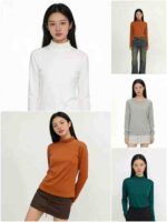 Approx 1200PCS Fall Winter Maillard Retro Women's Soft Dralon Base Layer Tops Chinese Clothing Stock For Wholesale Export - Image 5