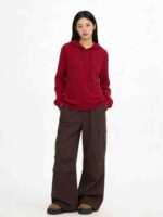 Clearance: 600PCS Oversized Textured Women's Knit Hoodies Sizes S-2XL, Chinese Clothing Stock Lots for Wholesale Export - Image 9