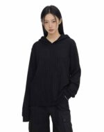 Clearance: 600PCS Oversized Textured Women's Knit Hoodies Sizes S-2XL, Chinese Clothing Stock Lots for Wholesale Export - Image 6