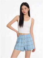 Bulk 1352 Pcs Sweet Youth Plaid Polka Dot Casual Shorts Chinese Clothing Stock For Wholesale Export - Image 7