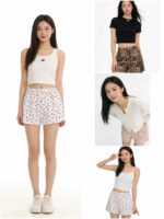 Bulk 1352 Pcs Sweet Youth Plaid Polka Dot Casual Shorts Chinese Clothing Stock For Wholesale Export - Image 6