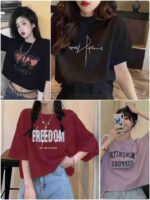 915 Pcs Lazy Sweet Korean Style Cropped Sexy T-Shirts | Chinese Clothing Stock Lots Bulk Wholesale Export - Image 9