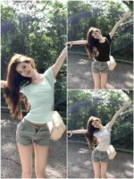 915 Pcs Lazy Sweet Korean Style Cropped Sexy T-Shirts | Chinese Clothing Stock Lots Bulk Wholesale Export - Image 7