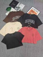 915 Pcs Lazy Sweet Korean Style Cropped Sexy T-Shirts | Chinese Clothing Stock Lots Bulk Wholesale Export - Image 5