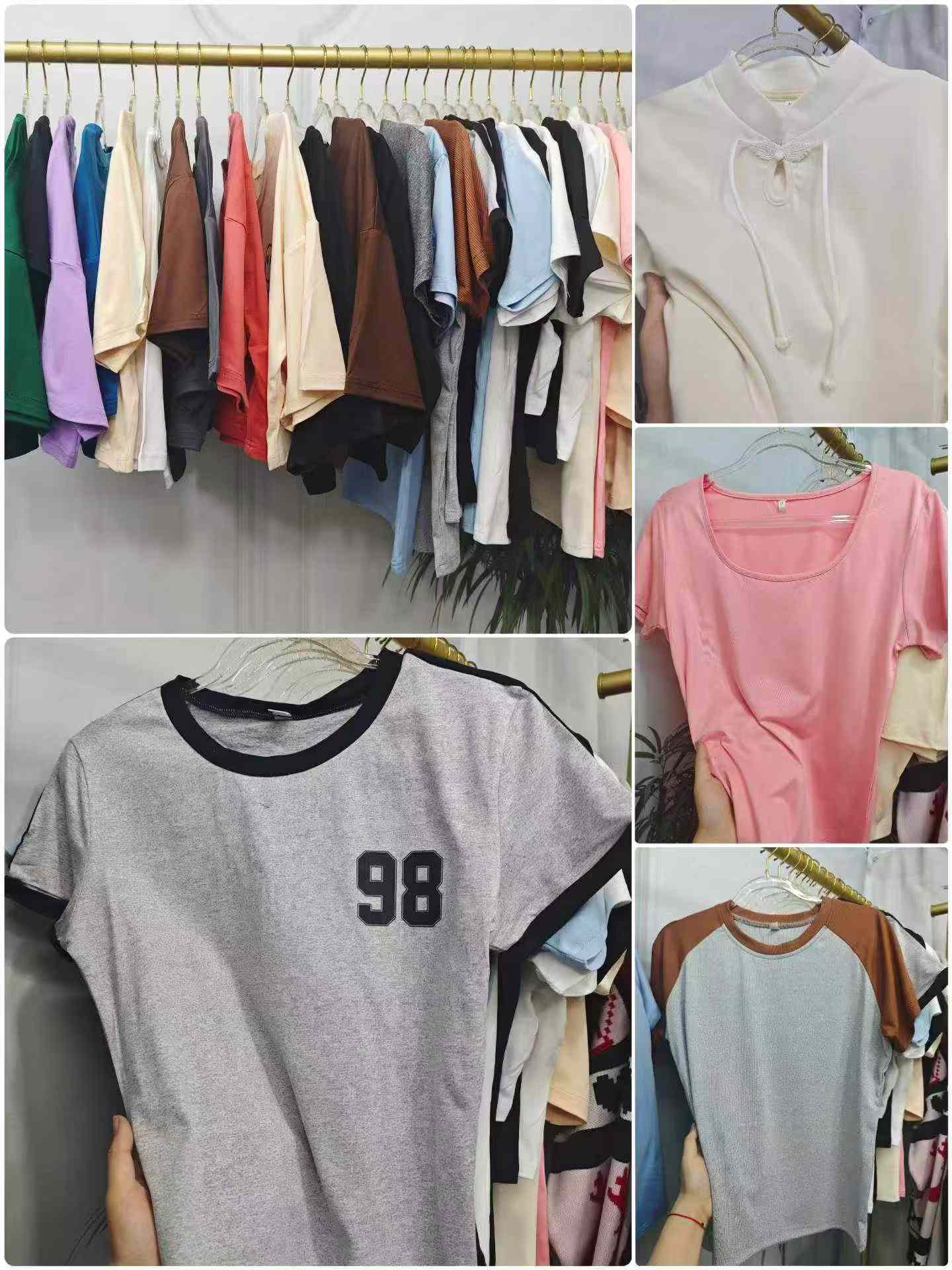 915 Pcs Lazy Sweet Korean Style Cropped Sexy T-Shirts | Chinese Clothing Stock Lots Bulk Wholesale Export - Image 2