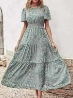 Original Branded Summer American Style Loose Floral Maxi Chiffon Dresses | Chinese Clothing Stock Lots Wholesale - Image 5