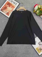 Clearance Sale: 203 Sets Black Solid Plain Comfortable Long Sleeve Top & Long Pants Sets Sizes S-4XL Chinese Clothing Stock - Image 5