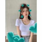 369 Pcs Hottie Hong Kong Style Cropped Solid Short Sleeve T-Shirts | Bulk Chinese Clothing Stock Wholesale - Image 8