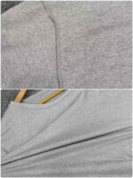 Clearance Sale: 50PCS Bulk Wholesale Women's Loose Plus Size Gray Stretch Short Sleeve Tops S-2XL - Image 2