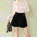 Clearance Stock: 220 Pcs Chic Premium Green Apple Velvet A-Line Shorts Sizes M-4XL For Wholesale - Image 6