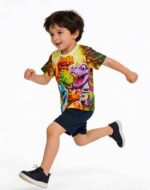 Bulk Clearance 169 Pcs Hot Selling Kids Dinosaur Printed T-Shirts Size 3-5Y - Wholesale Chinese Stock Clothing - Image 3