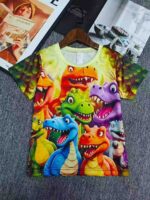 Bulk Clearance 169 Pcs Hot Selling Kids Dinosaur Printed T-Shirts Size 3-5Y - Wholesale Chinese Stock Clothing - Image 2