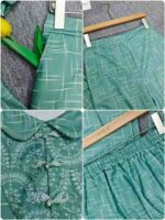 Clearance Wholesale 161pcs New Chinese Style Frog Button Jade Green Women's 2-Piece Sets Sizes M-XL-3XL - Image 2