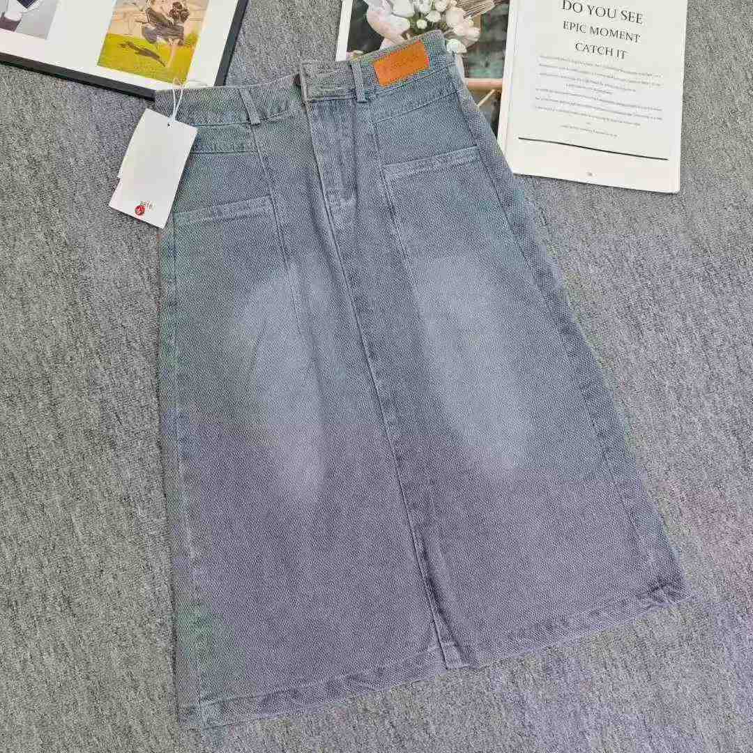 Clearance Sale Women's Jacquard Denim Skirt Bulk Chinese Clothing Stock Lots Wholesale Export - Image 2