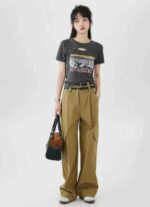 192 Pcs Bulk Stock American Vintage Hot Girl Cutout Print Short Sleeve T-Shirts One Size For Wholesale - Image 8