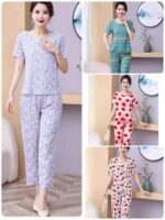 Clearance Sale: 1350 Sets Summer Middle-Aged Mom Outfits S-3XL Bulk Wholesale Chinese Clothing Stock Lots - Image 9