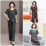 Clearance Sale: 1350 Sets Summer Middle-Aged Mom Outfits S-3XL Bulk Wholesale Chinese Clothing Stock Lots - Image 6