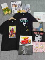 Clearance Bulk Wholesale 6294 Pcs Unisex Trendy Printed Loose Short Sleeve T-Shirts Chinese Clothing Stock Lots - Image 4