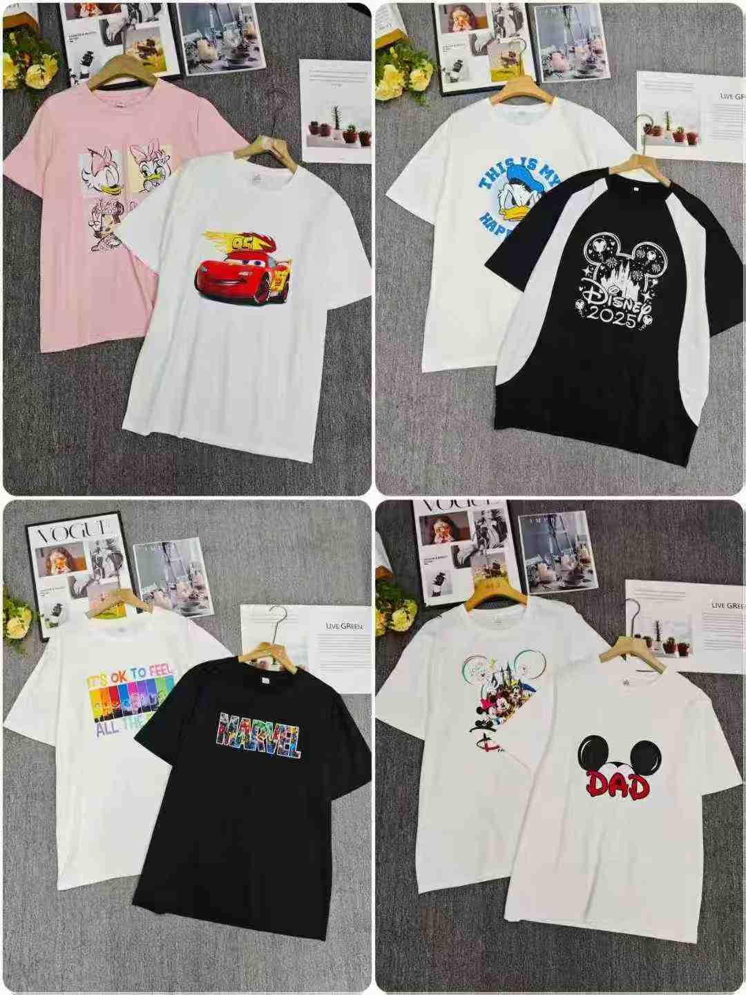 Clearance Bulk Wholesale 6294 Pcs Unisex Trendy Printed Loose Short Sleeve T-Shirts Chinese Clothing Stock Lots - Image 2
