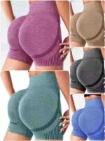 Clearance Bulk Wholesale High Waist Quick Dry Hip-Lifting Fitness Yoga Shorts - Image 9