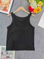 Clearance Bulk 42 Pieces Black Summer Sleeveless Tank Tops For Young Girls Size M - Chinese Clothing Stock Wholesale Export - Image 3