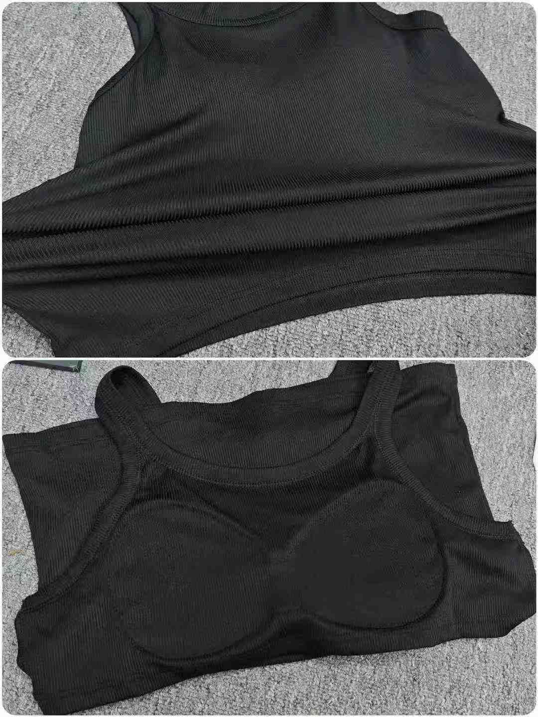 Clearance Bulk 42 Pieces Black Summer Sleeveless Tank Tops For Young Girls Size M - Chinese Clothing Stock Wholesale Export - Image 2