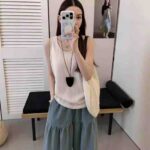 Clearance Sale Summer Loose Tank Tops With Built-in Fixed Padded Bra For Young Women, Sizes S-3XL Chinese Clothing Stock - Image 5