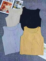 Clearance Sale Summer Loose Tank Tops With Built-in Fixed Padded Bra For Young Women, Sizes S-3XL Chinese Clothing Stock - Image 4