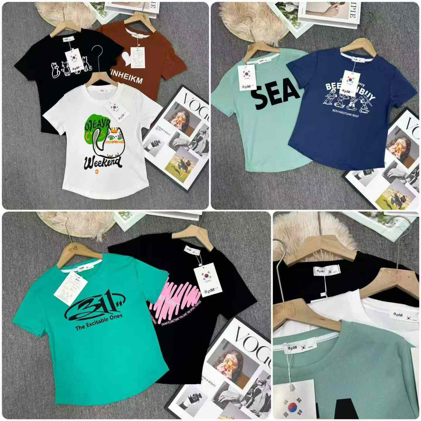 Clearance Sale 2025 New High Quality Heavy Weight 100% Cotton Sexy Women T-shirts Chinese Clothing Stock Wholesale Export - Image 2