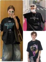 3500 Pcs Bulk Clearance American Trendy Unisex 100% Cotton Oversized Heavyweight Short Sleeve T-Shirts - Image 8