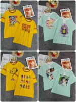 Clearance Sale 353PCS Women's Summer Striped 200GSM Cotton Short Sleeve T-Shirts Bulk Wholesale Chinese Clothing Stock Lots - Image 2