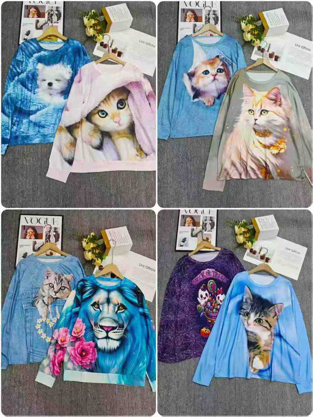 Clearance Sale: 2000pcs Amazon Hot Selling Trendy 3D Print Terry Crewneck Sweatshirts S-3XL Bulk Wholesale - Image 2