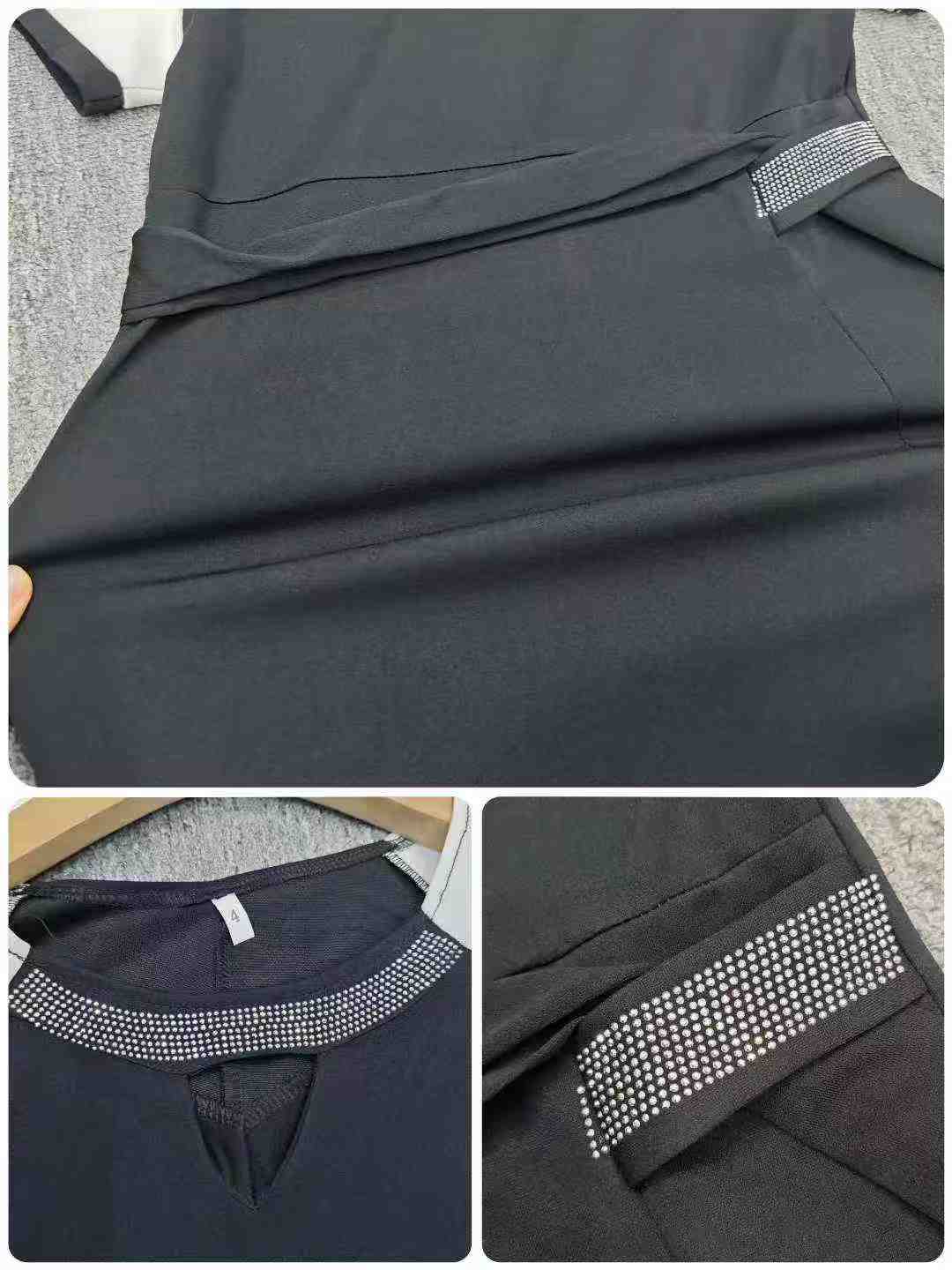 Clearance Bulk 206 PCS Elegant Ladies Rhinestone Split Dresses Chinese Clothing Stock For Wholesale Export - Image 2