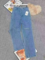 Clearance Sale: 291 Pcs Vintage Girly Washed Relaxed Straight Slimming Denim Jeans Sizes M-2XL Bulk Wholesale - Image 4